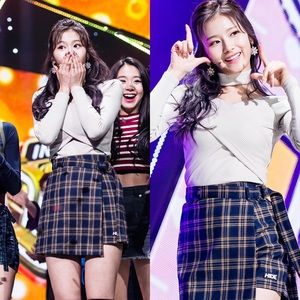 MIXXMIX HIDE Korean plaid wrap A-line skirt skort